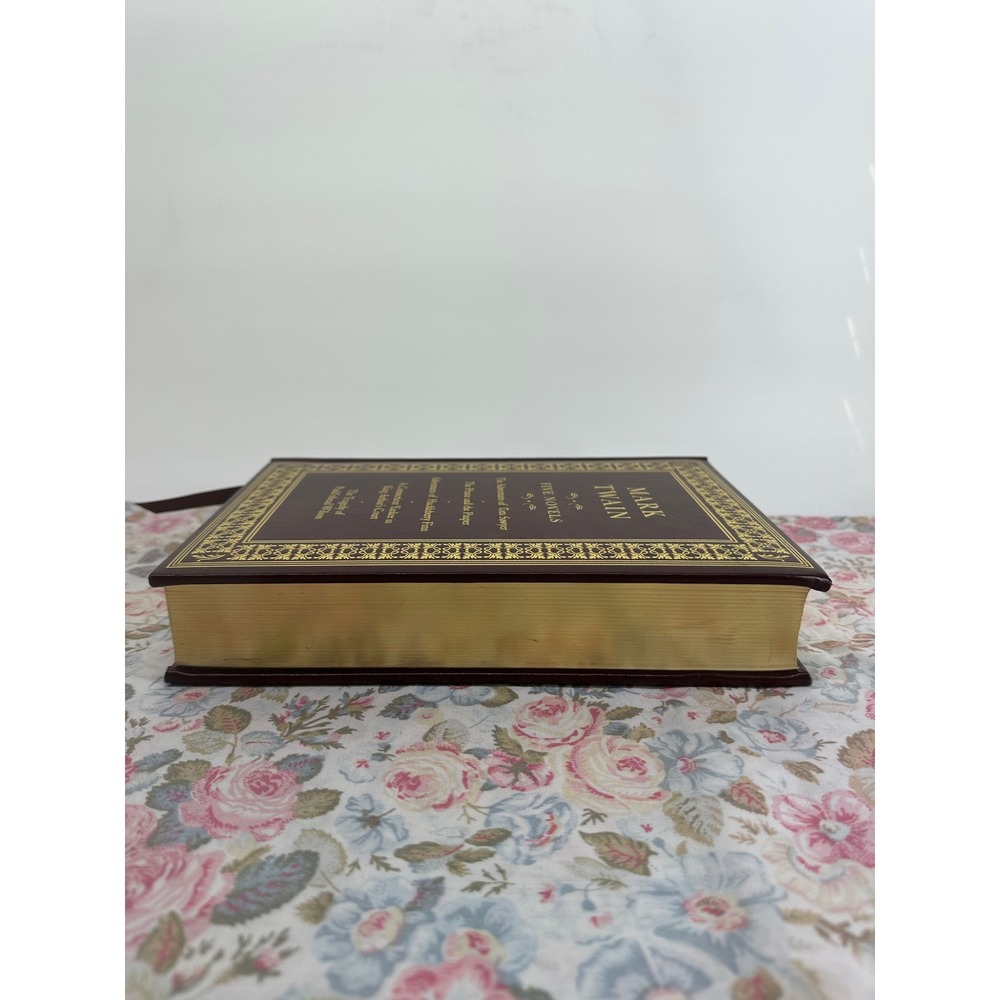 Mark Twain Five Novels Canterbury Classics Gilded Leather Bound Burgundy Gold - Picture 6 of 10
